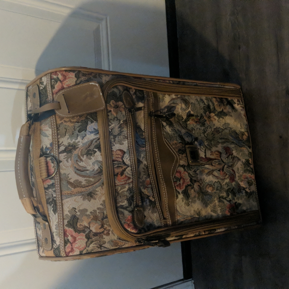 Vintage Tapestry Floral Print Leisure Luggage